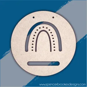 MDF Circular Rainbow Macrame Hanger