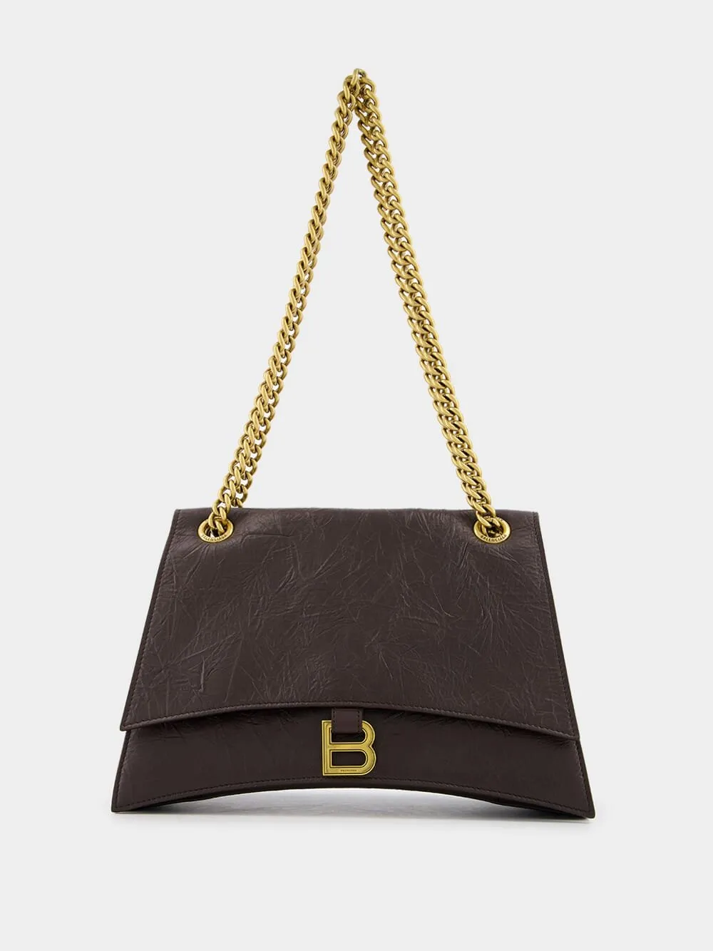 Medium Crush Brown Shoulder Bag