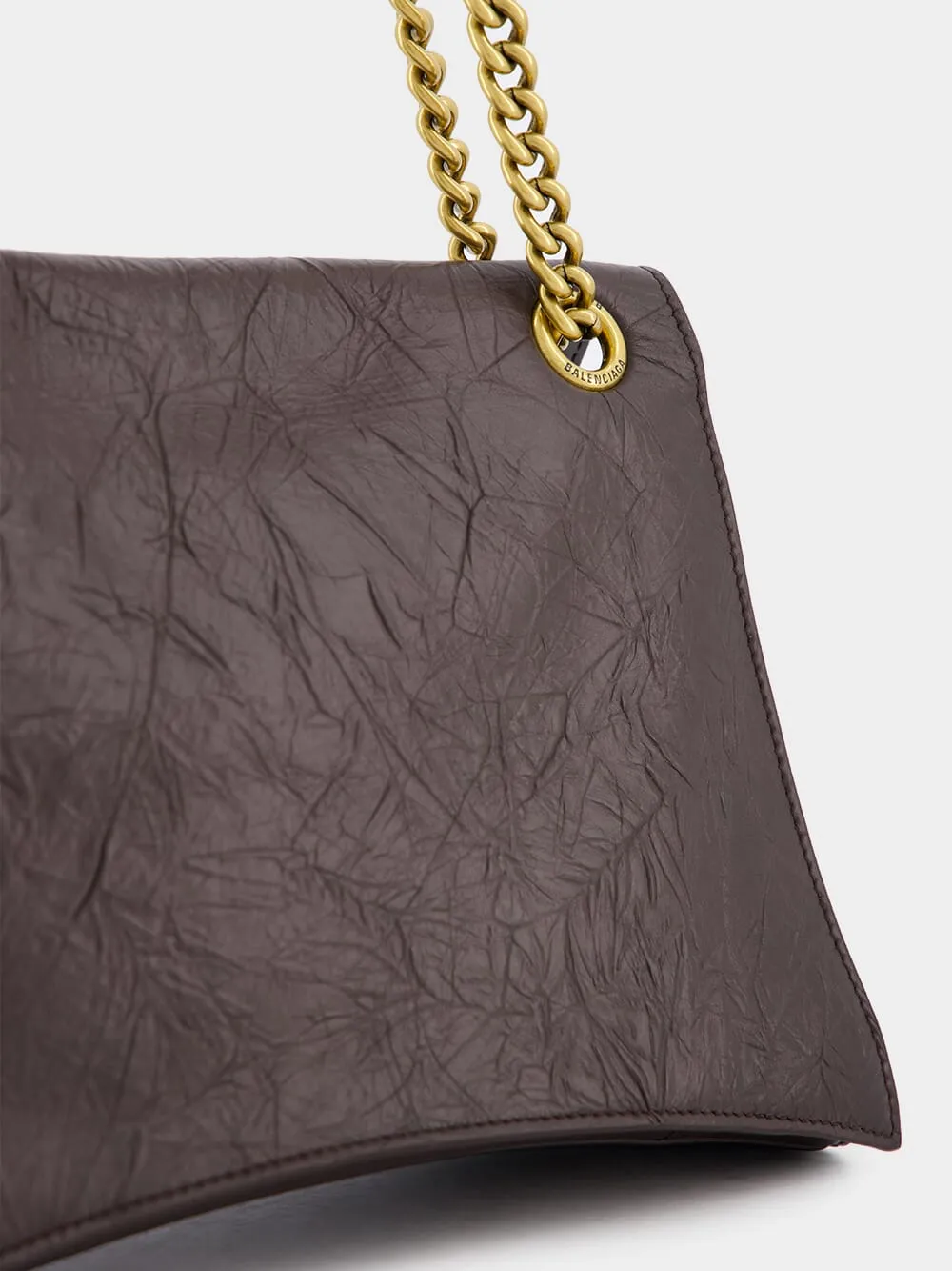 Medium Crush Brown Shoulder Bag