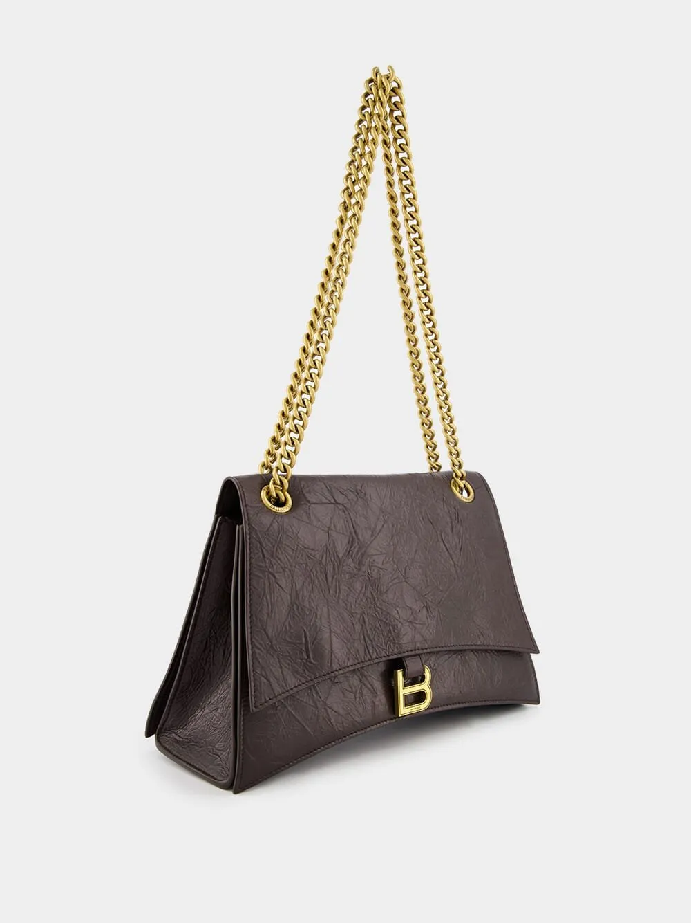 Medium Crush Brown Shoulder Bag