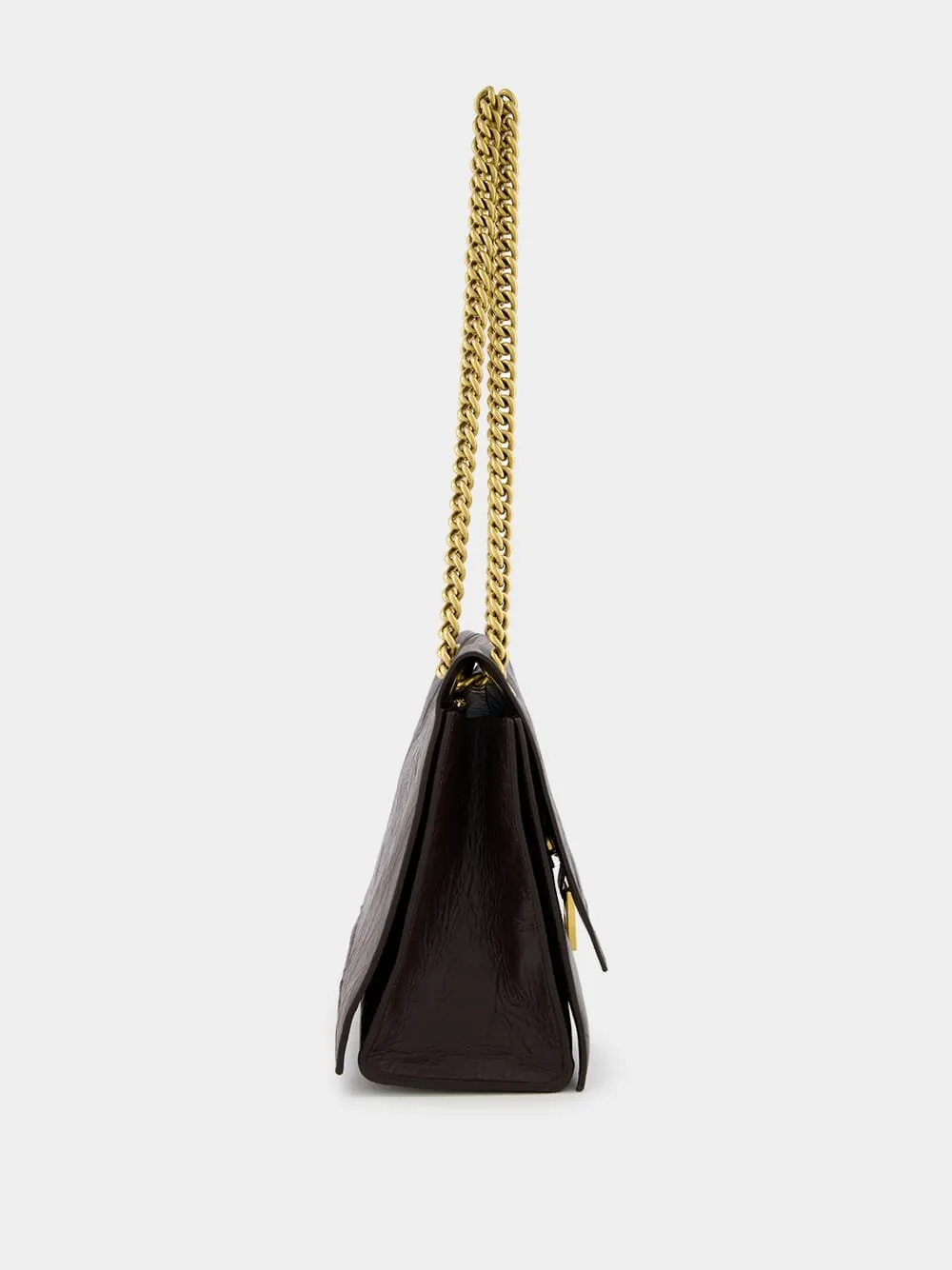 Medium Crush Brown Shoulder Bag