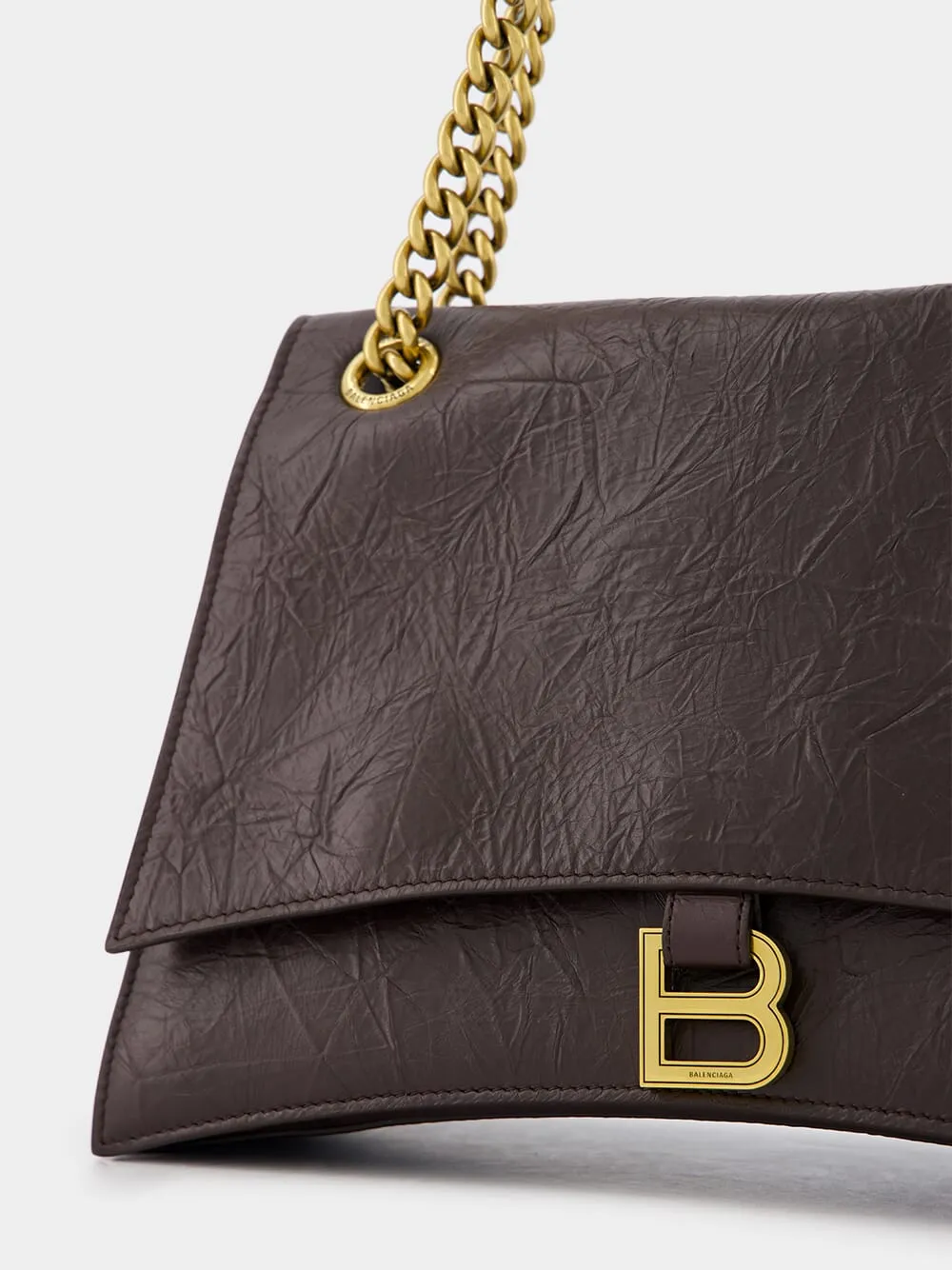 Medium Crush Brown Shoulder Bag
