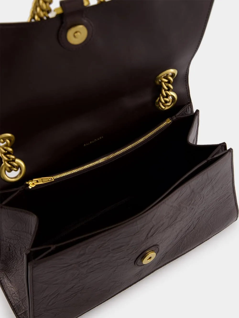 Medium Crush Brown Shoulder Bag