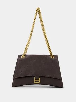 Medium Crush Brown Shoulder Bag