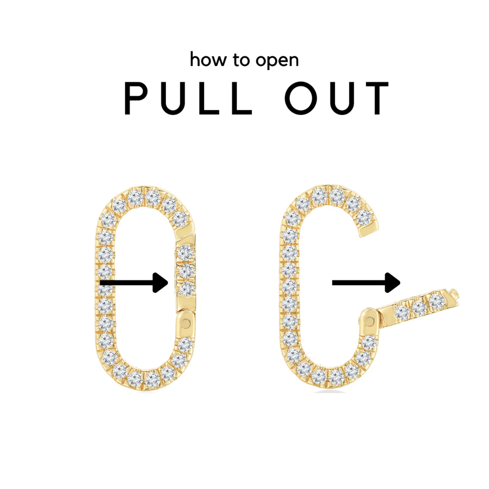 Medium Pavé Face Charm Lock