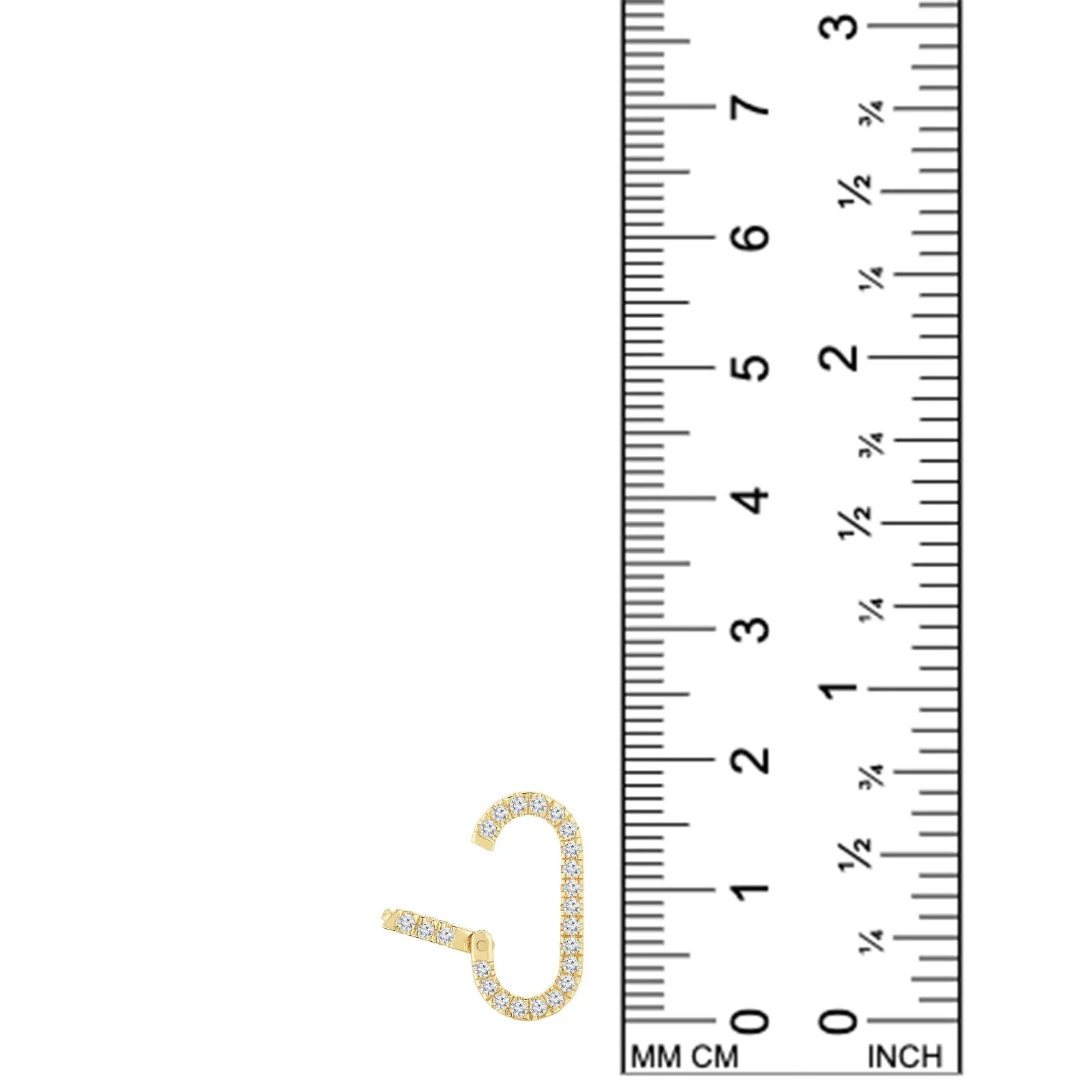 Medium Pavé Face Charm Lock