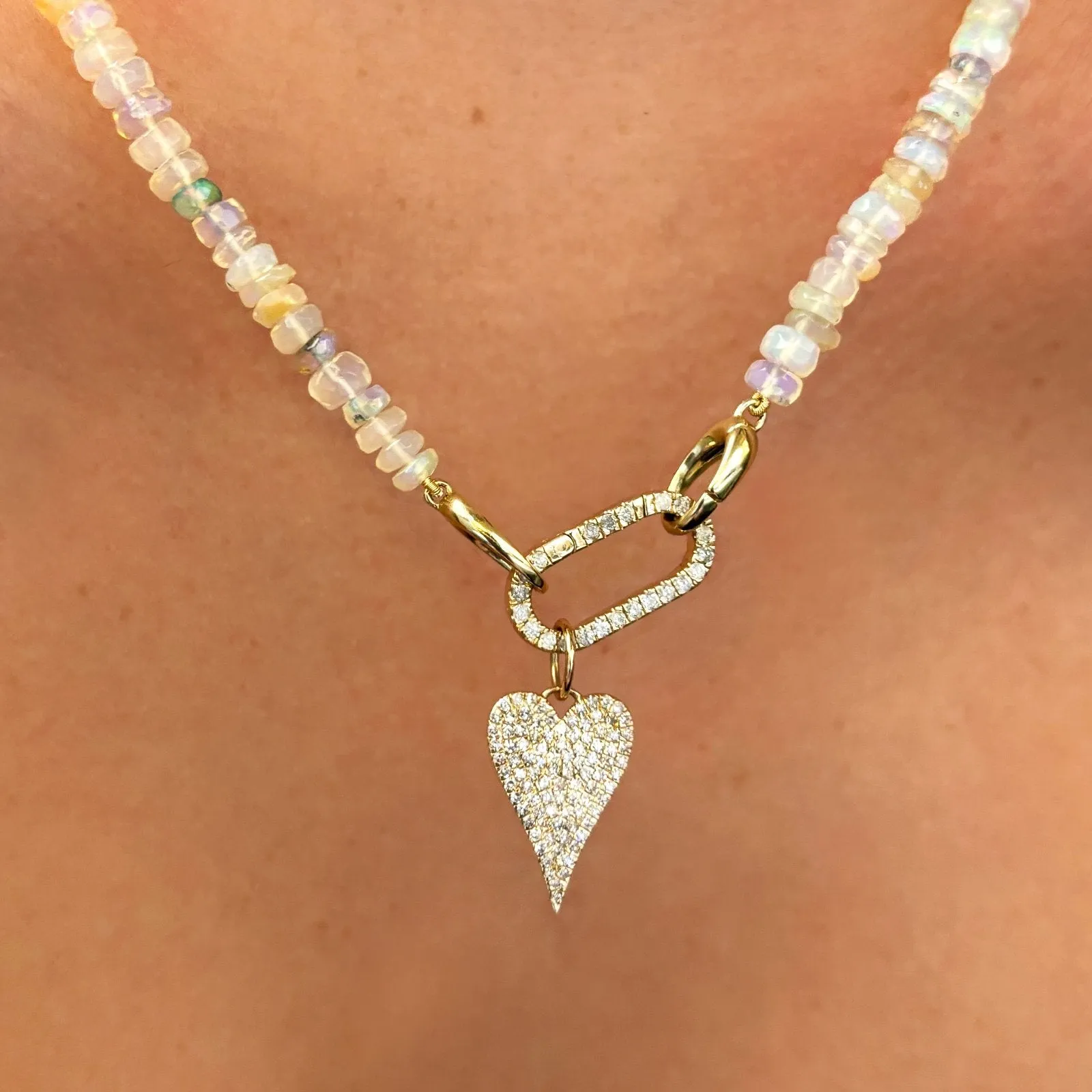 Medium Pavé Face Charm Lock