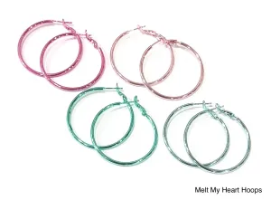 Melt My Heart Hoops - BB Pink/Blushing/Mint/Baby Blue by B.B. Lila