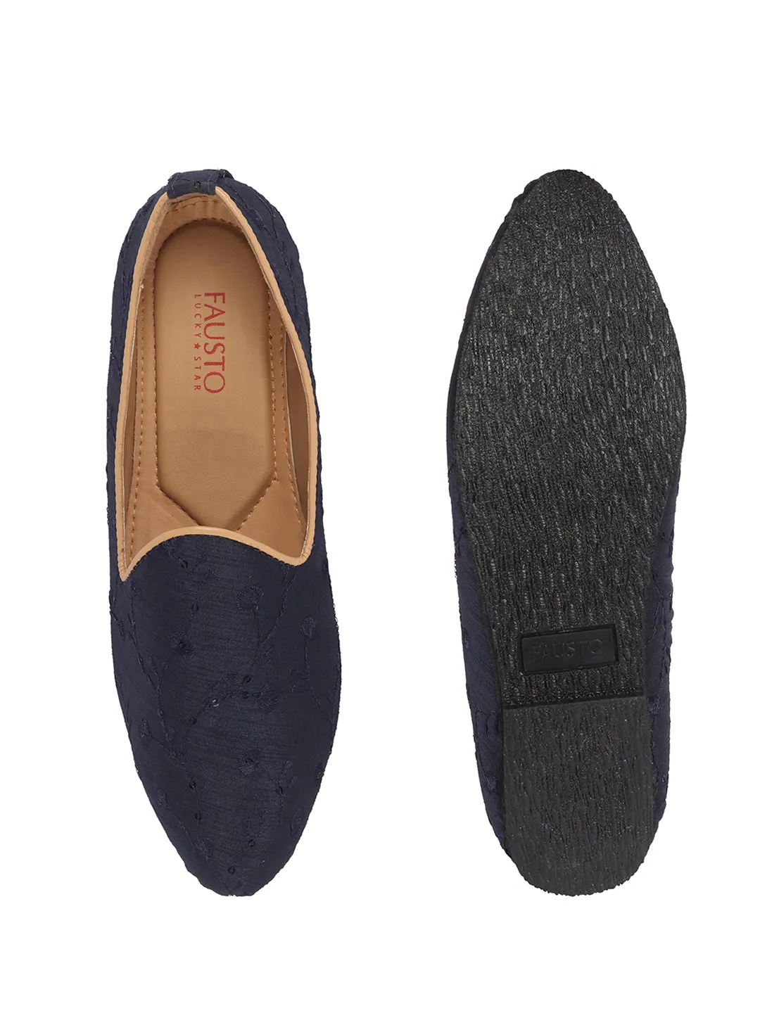 Men Blue Festive Embroidered Ethnic Slip On Juttis and Mojaris for Wedding|9 Colors|1-14UK Small Plus Sizes|Traditional Kurtas & Sherwani Shoe