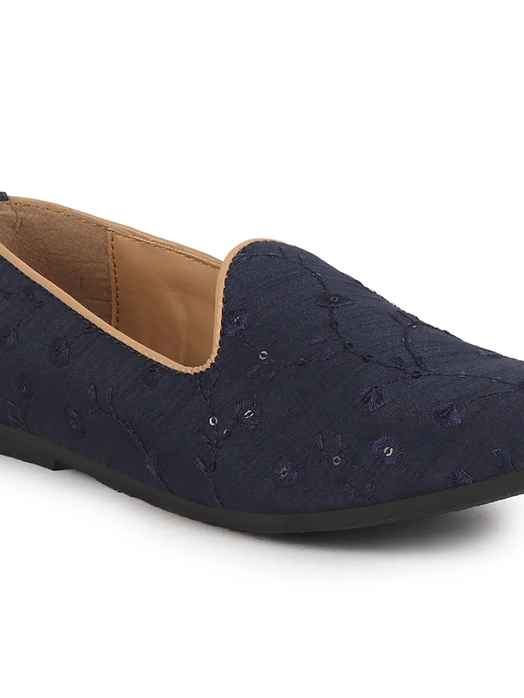 Men Blue Festive Embroidered Ethnic Slip On Juttis and Mojaris for Wedding|9 Colors|1-14UK Small Plus Sizes|Traditional Kurtas & Sherwani Shoe