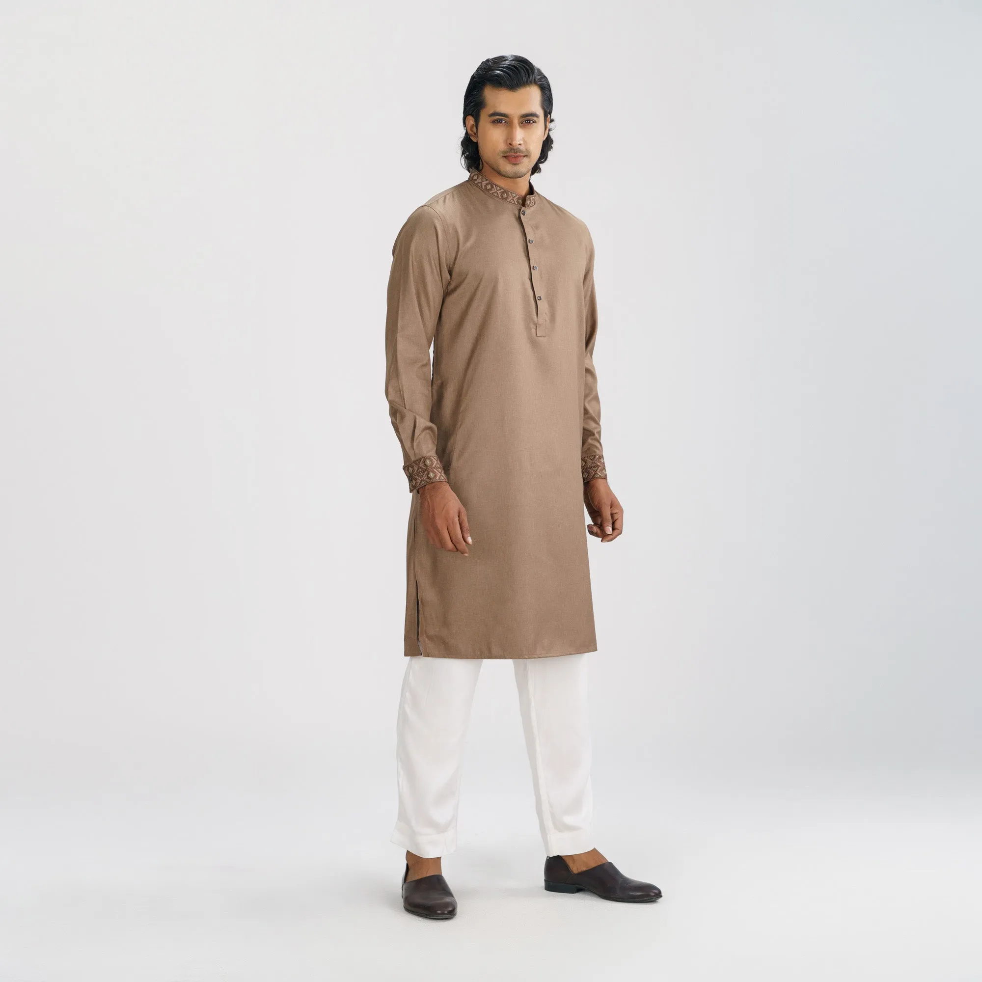 Mens Dark Ash Premium Panjabi