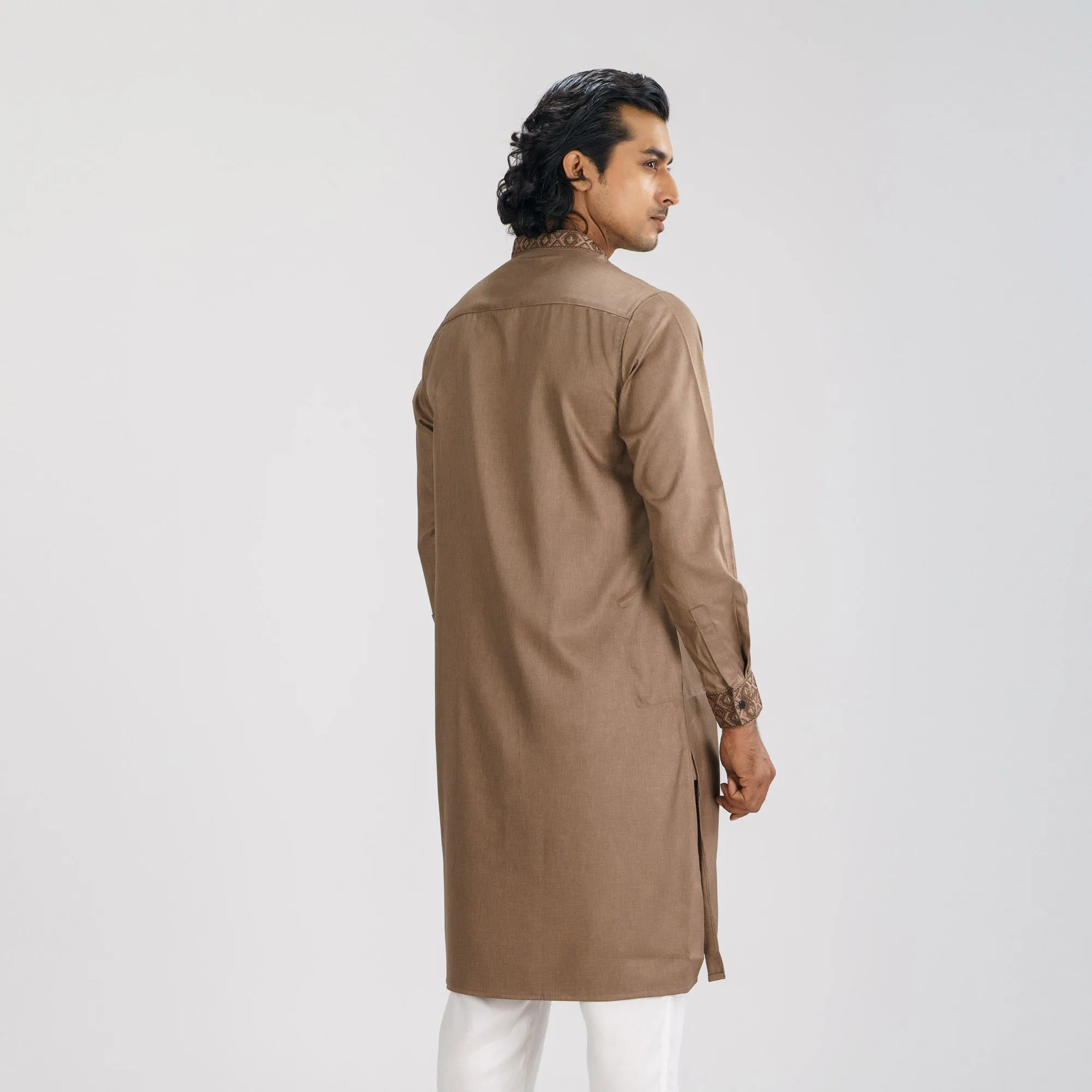 Mens Dark Ash Premium Panjabi