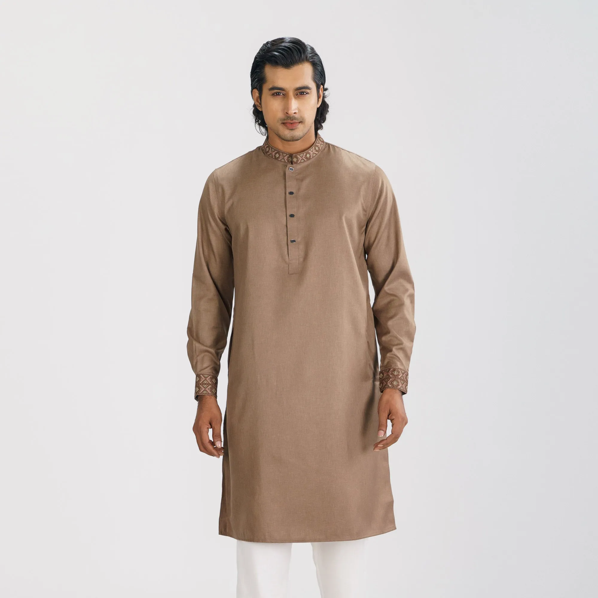Mens Dark Ash Premium Panjabi