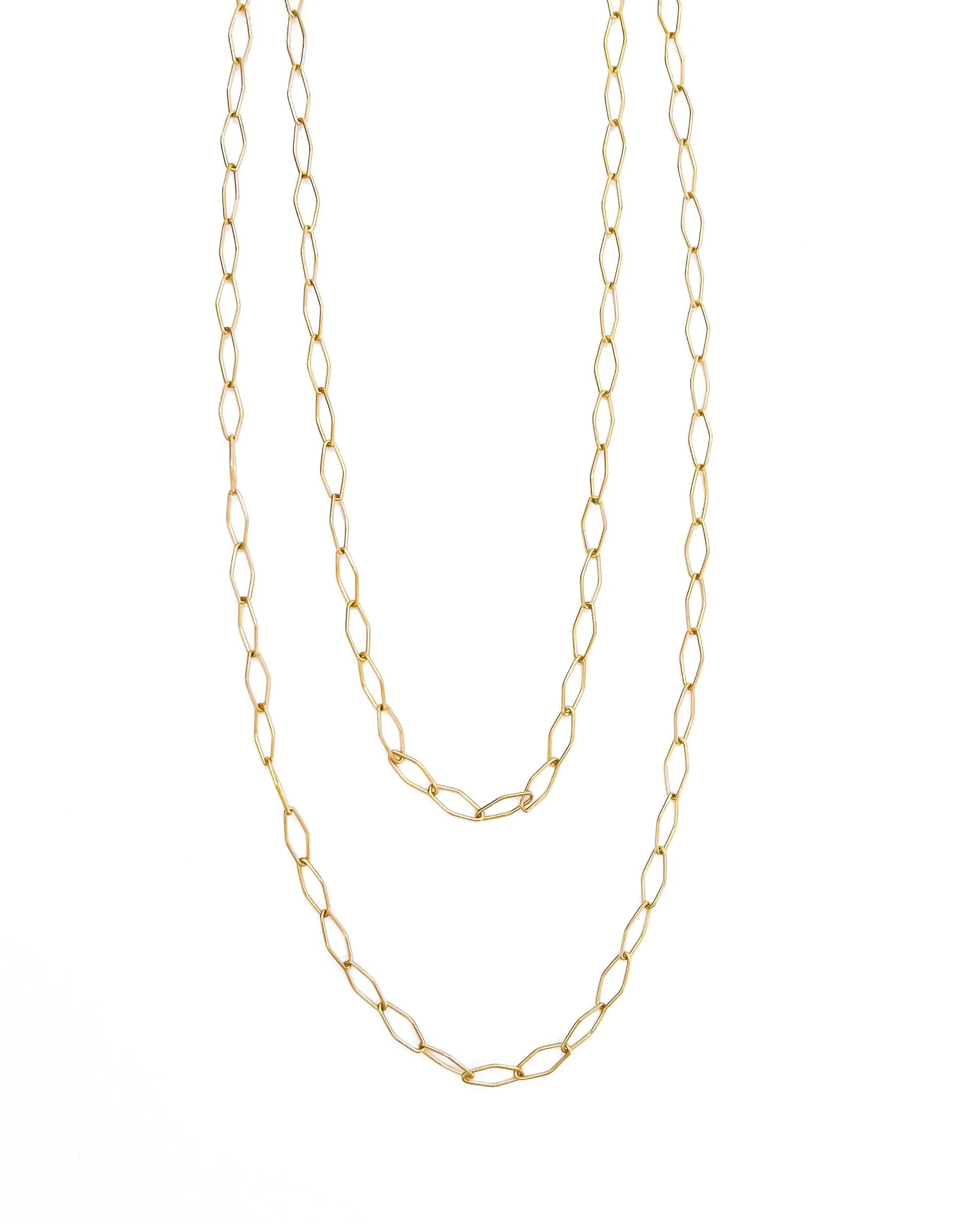 Mercer Long Diamond Link Chain Necklace || Choose Style