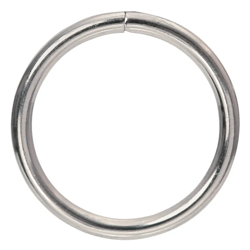 METAL MACRAME RING SILVER 12MM 6PC