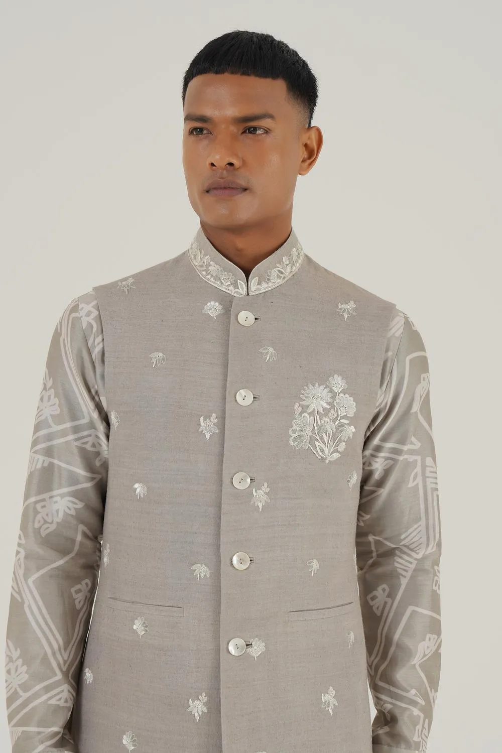 Metallic Embroidered Jawahar Jacket