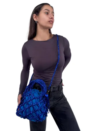 Midnight Blue Luxe Knotted Bag