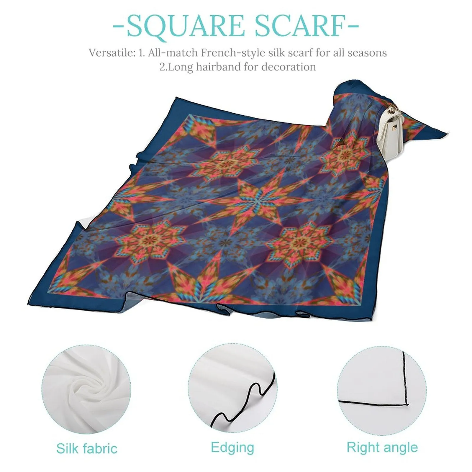 Midnight Starburst Women's Scarf, a fabulous explosion of multicolored fun pattern!