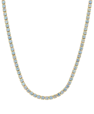Mila Necklace Blue 18ct Gold Plated