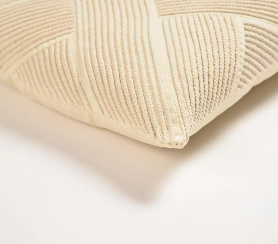 Mini Macrame Cord Square Cushion Cover