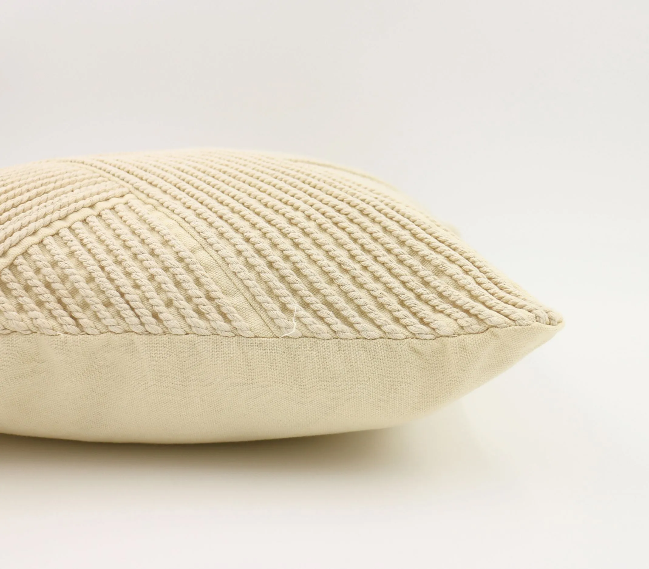 Mini Macrame Cord Square Cushion Cover