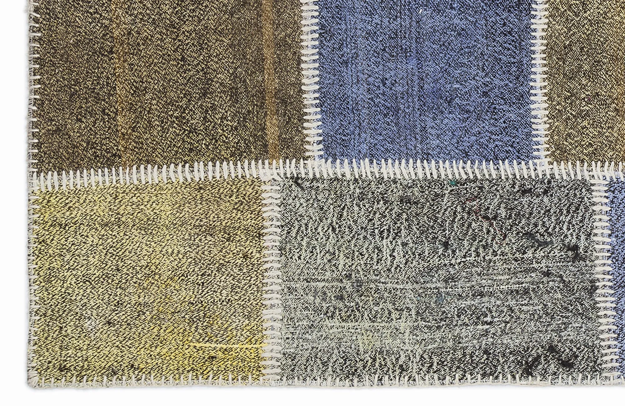 Mixed Over Dyed Kilim Patchwork Unique Rug 3'11'' x 5'11'' ft 120 x 180 cm
