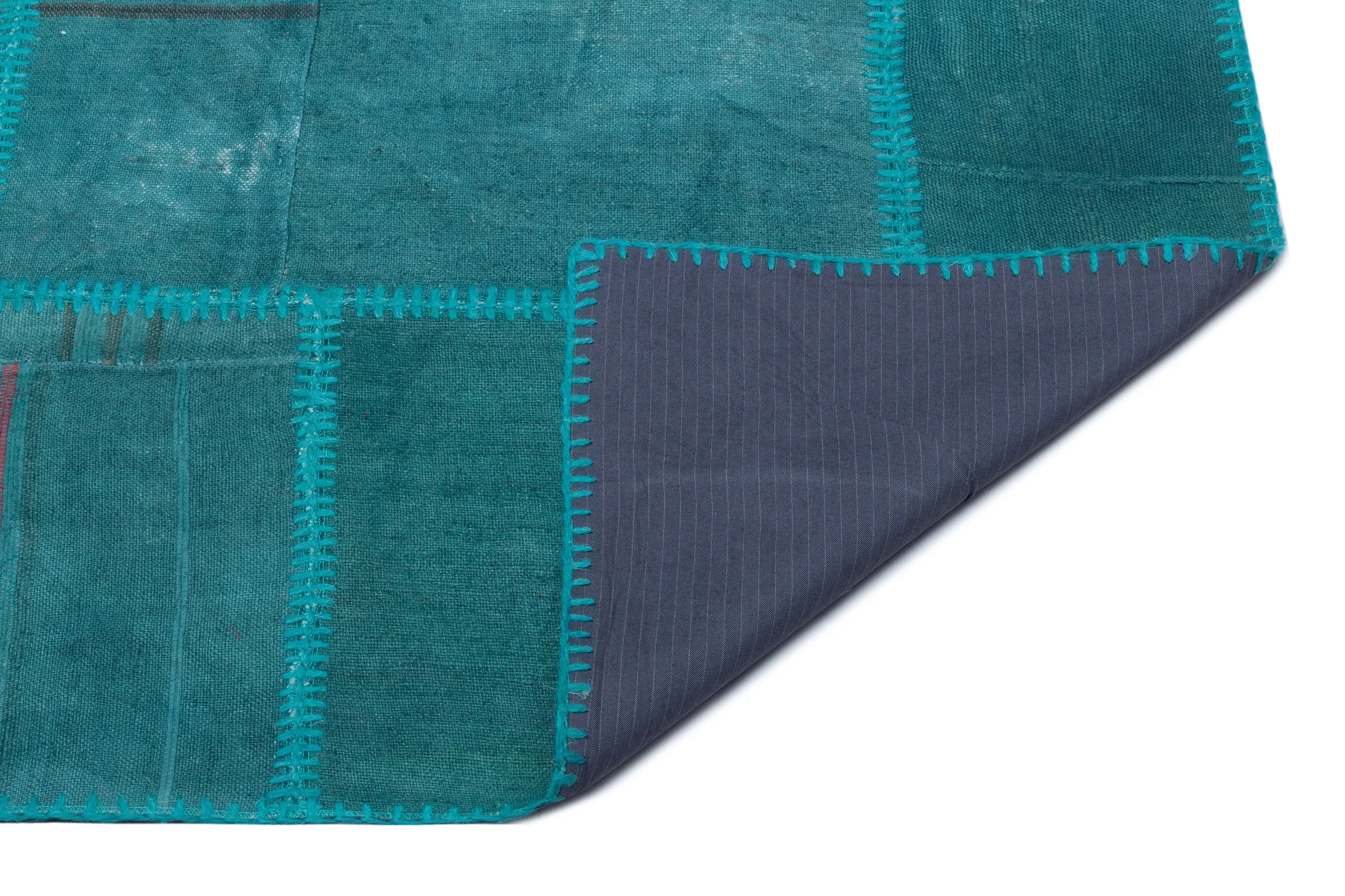 Mixed Over Dyed Kilim Patchwork Unique Rug 4'11'' x 7'5'' ft 150 x 225 cm