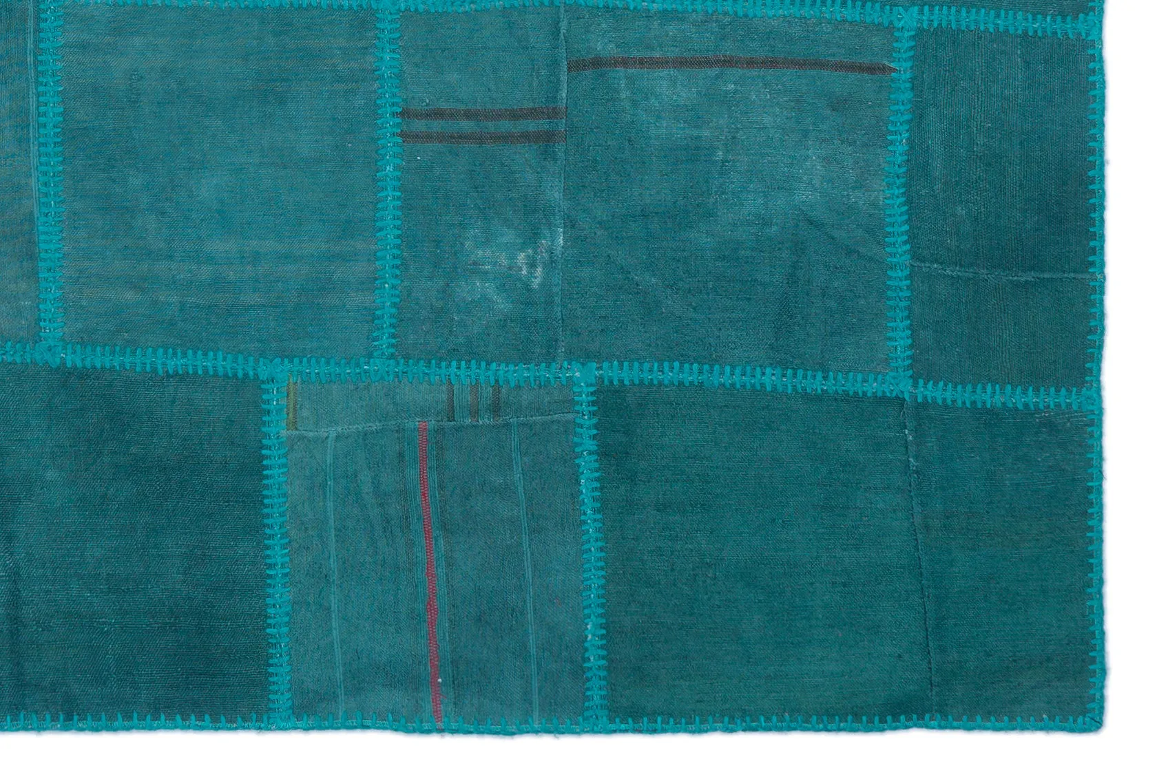 Mixed Over Dyed Kilim Patchwork Unique Rug 4'11'' x 7'5'' ft 150 x 225 cm