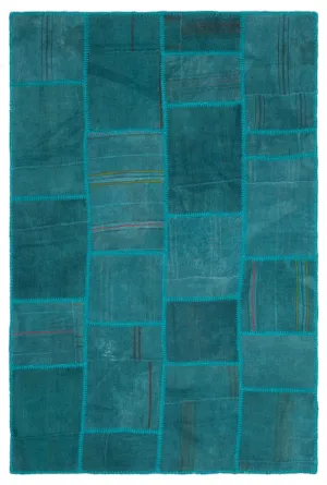Mixed Over Dyed Kilim Patchwork Unique Rug 4'11'' x 7'5'' ft 150 x 225 cm