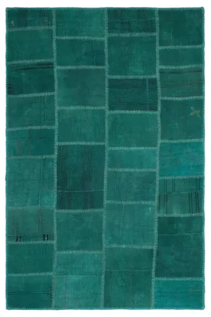 Mixed Over Dyed Kilim Patchwork Unique Rug 4'12'' x 7'7'' ft 152 x 231 cm