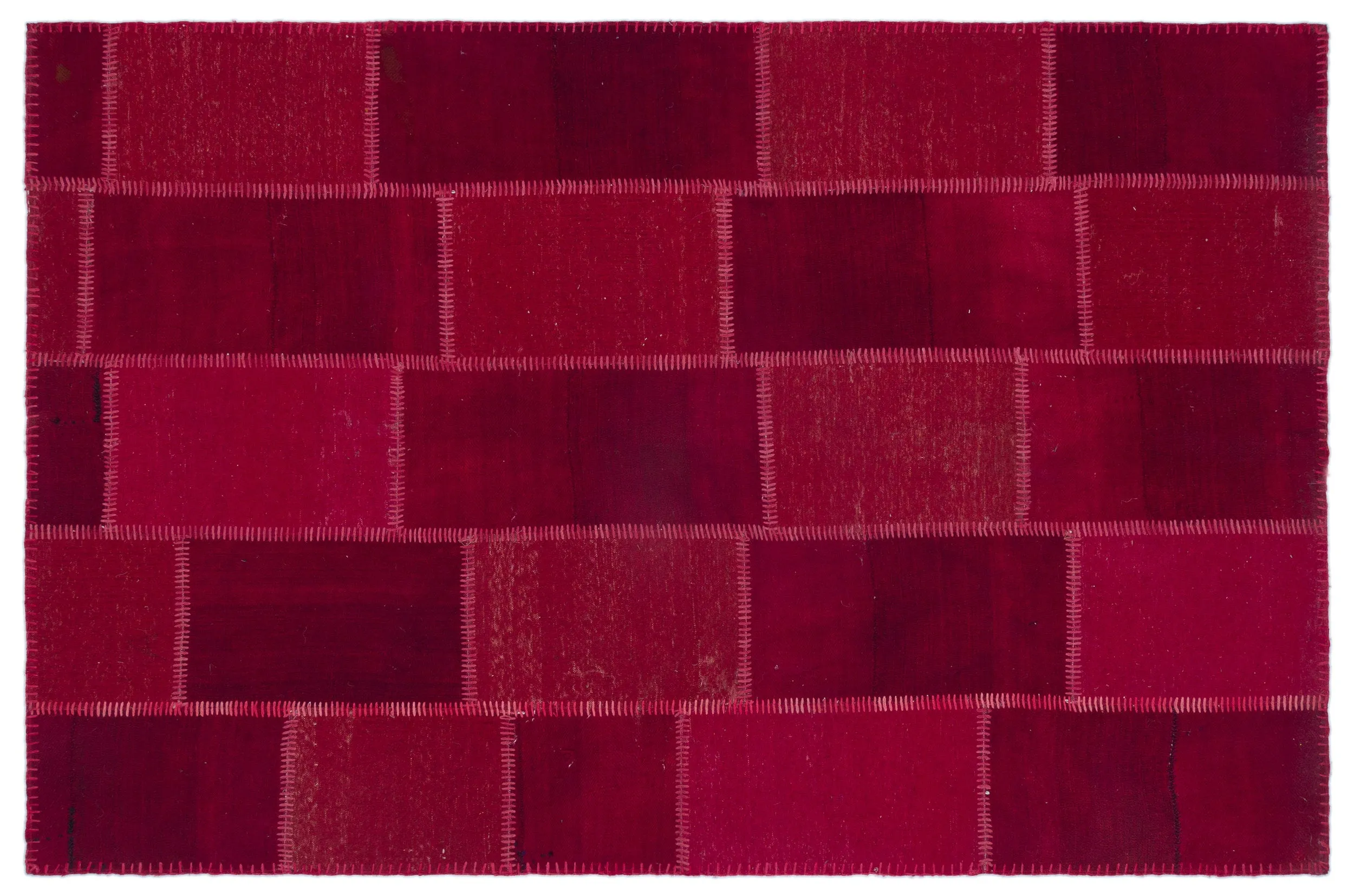 Mixed Over Dyed Kilim Patchwork Unique Rug 4'12'' x 7'7'' ft 152 x 232 cm