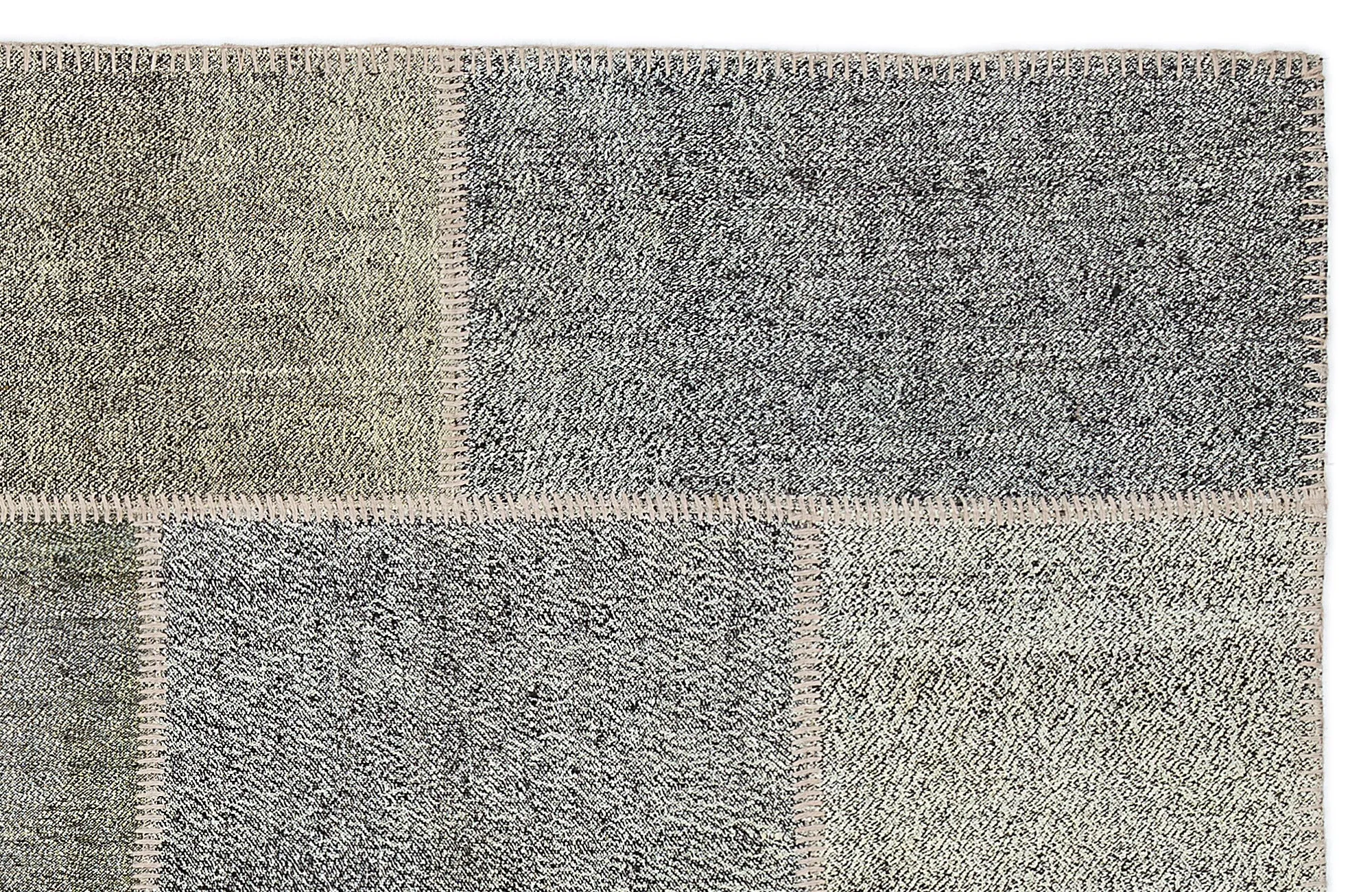 Mixed Over Dyed Kilim Patchwork Unique Rug 5'3'' x 7'7'' ft 160 x 230 cm