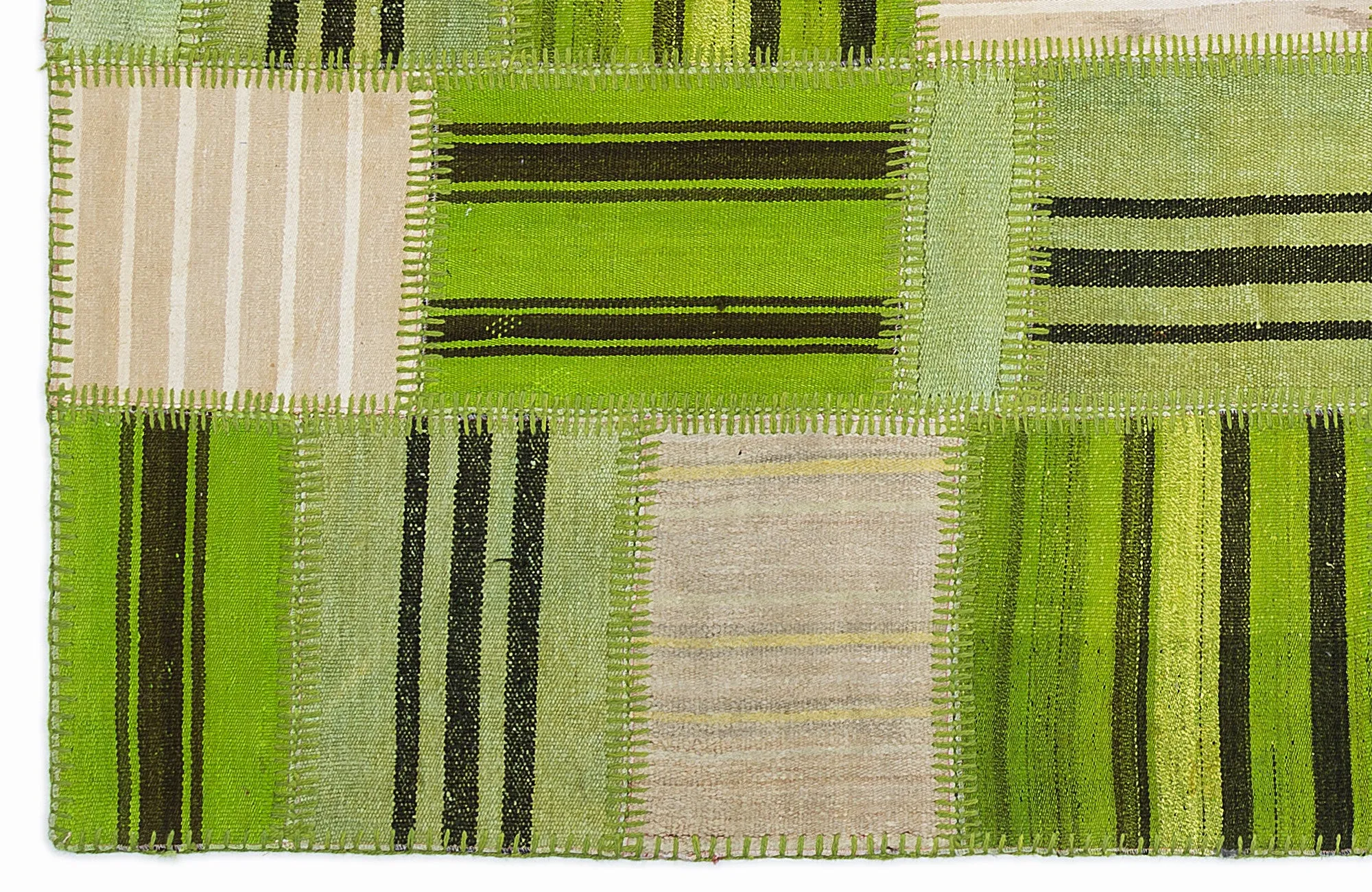 Mixed Over Dyed Kilim Patchwork Unique Rug 5'3'' x 7'7'' ft 160 x 230 cm