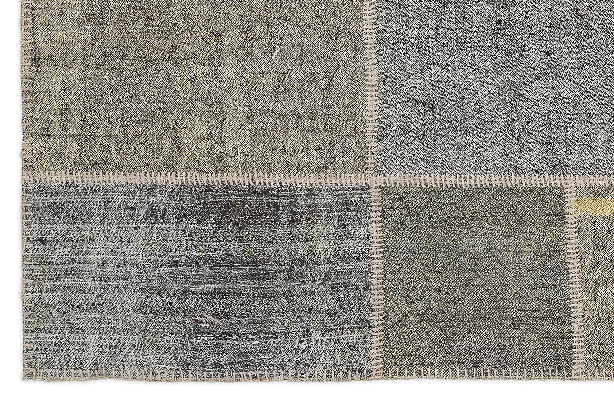 Mixed Over Dyed Kilim Patchwork Unique Rug 5'3'' x 7'7'' ft 160 x 230 cm