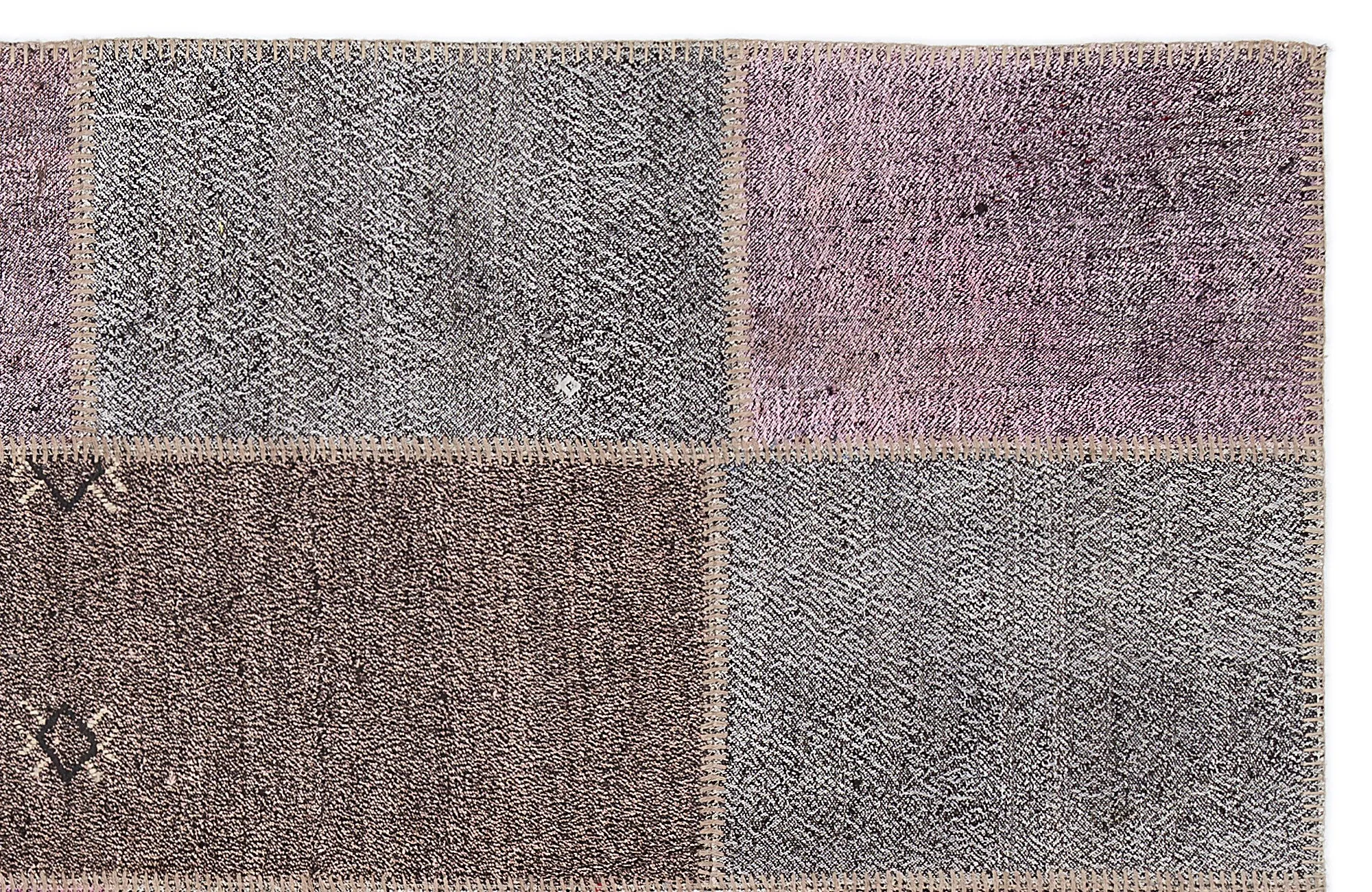 Mixed Over Dyed Kilim Patchwork Unique Rug 5'3'' x 7'7'' ft 160 x 230 cm