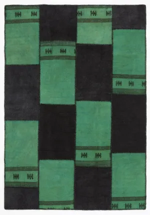 Mixed Over Dyed Kilim Patchwork Unique Rug 5'3'' x 7'7'' ft 160 x 230 cm