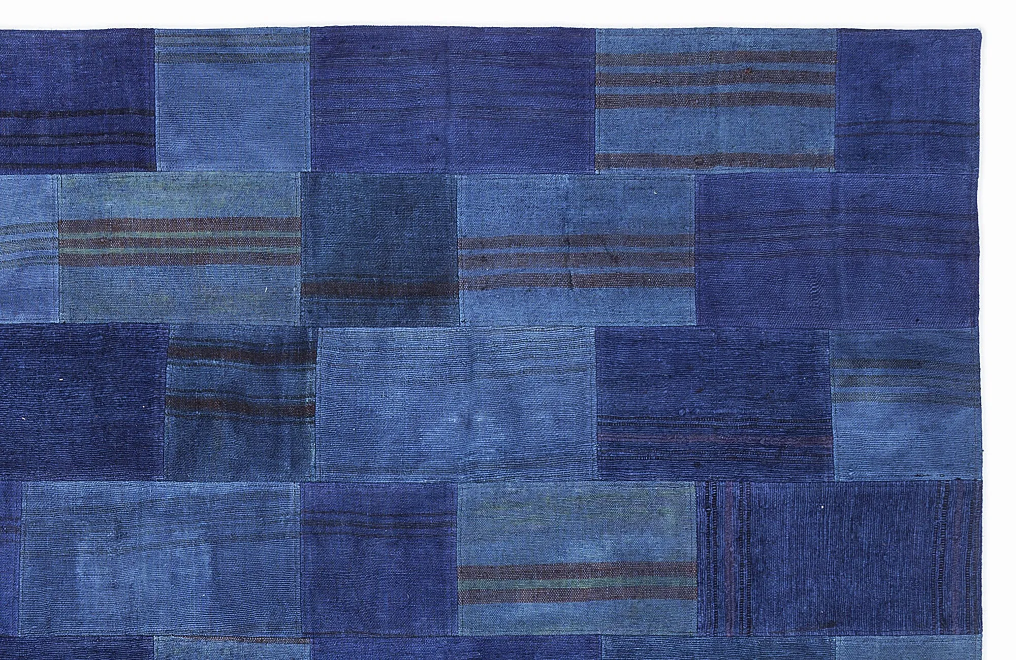Mixed Over Dyed Kilim Patchwork Unique Rug 5'3'' x 7'7'' ft 160 x 230 cm