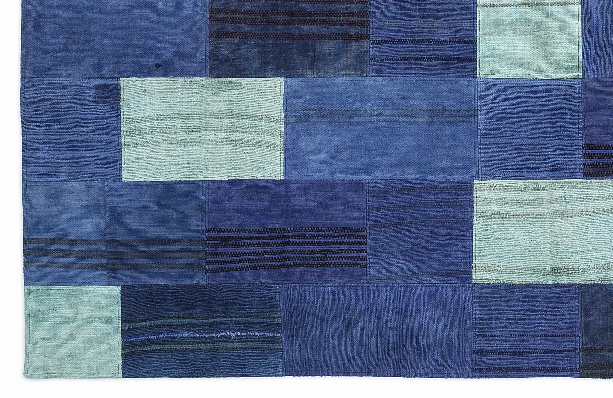 Mixed Over Dyed Kilim Patchwork Unique Rug 5'3'' x 7'7'' ft 160 x 230 cm