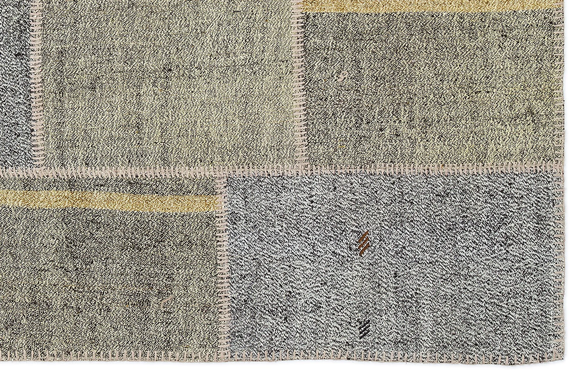 Mixed Over Dyed Kilim Patchwork Unique Rug 5'3'' x 7'7'' ft 160 x 230 cm