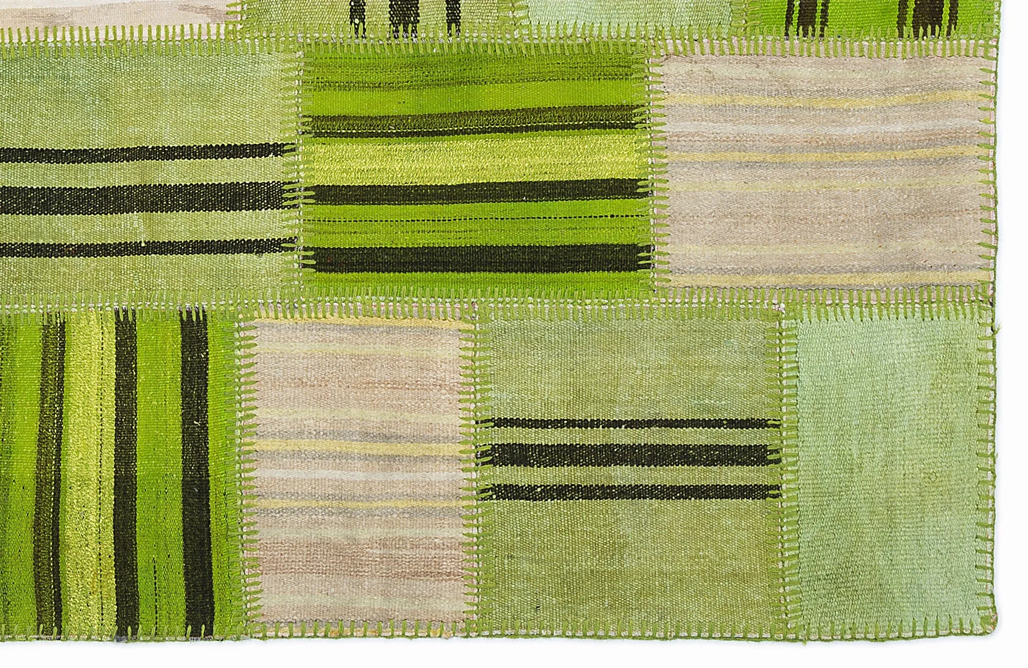Mixed Over Dyed Kilim Patchwork Unique Rug 5'3'' x 7'7'' ft 160 x 230 cm