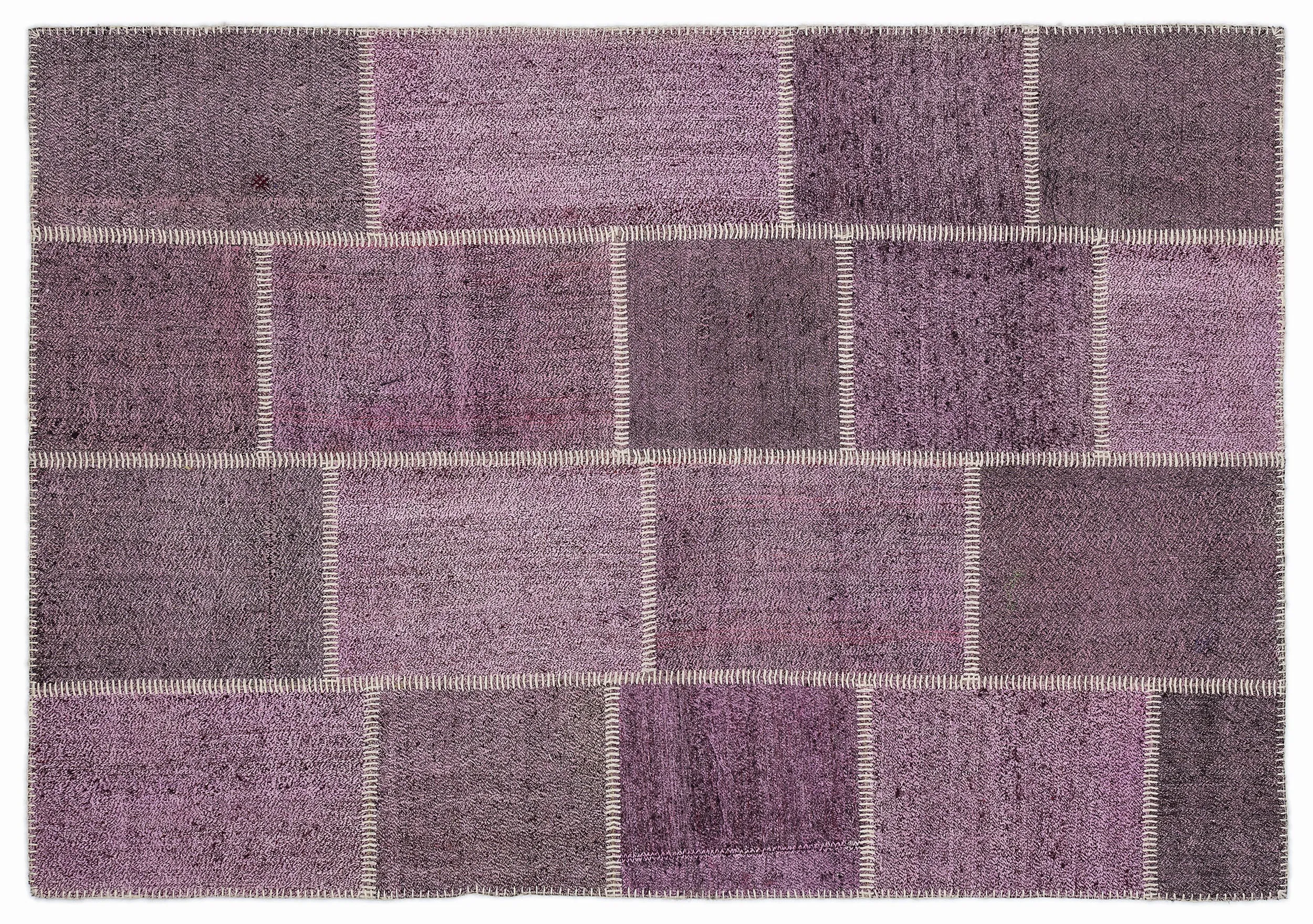 Mixed Over Dyed Kilim Patchwork Unique Rug 5'3'' x 7'7'' ft 160 x 230 cm