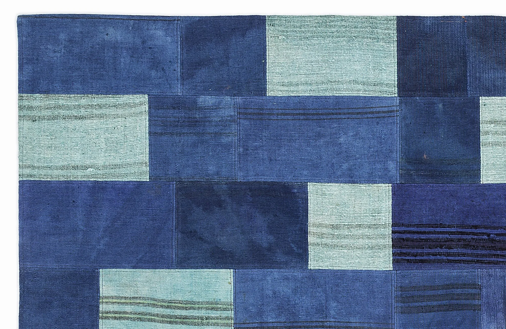 Mixed Over Dyed Kilim Patchwork Unique Rug 5'3'' x 7'7'' ft 160 x 230 cm