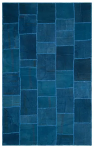 Mixed Over Dyed Kilim Patchwork Unique Rug 6'1'' x 9'11'' ft 186 x 303 cm