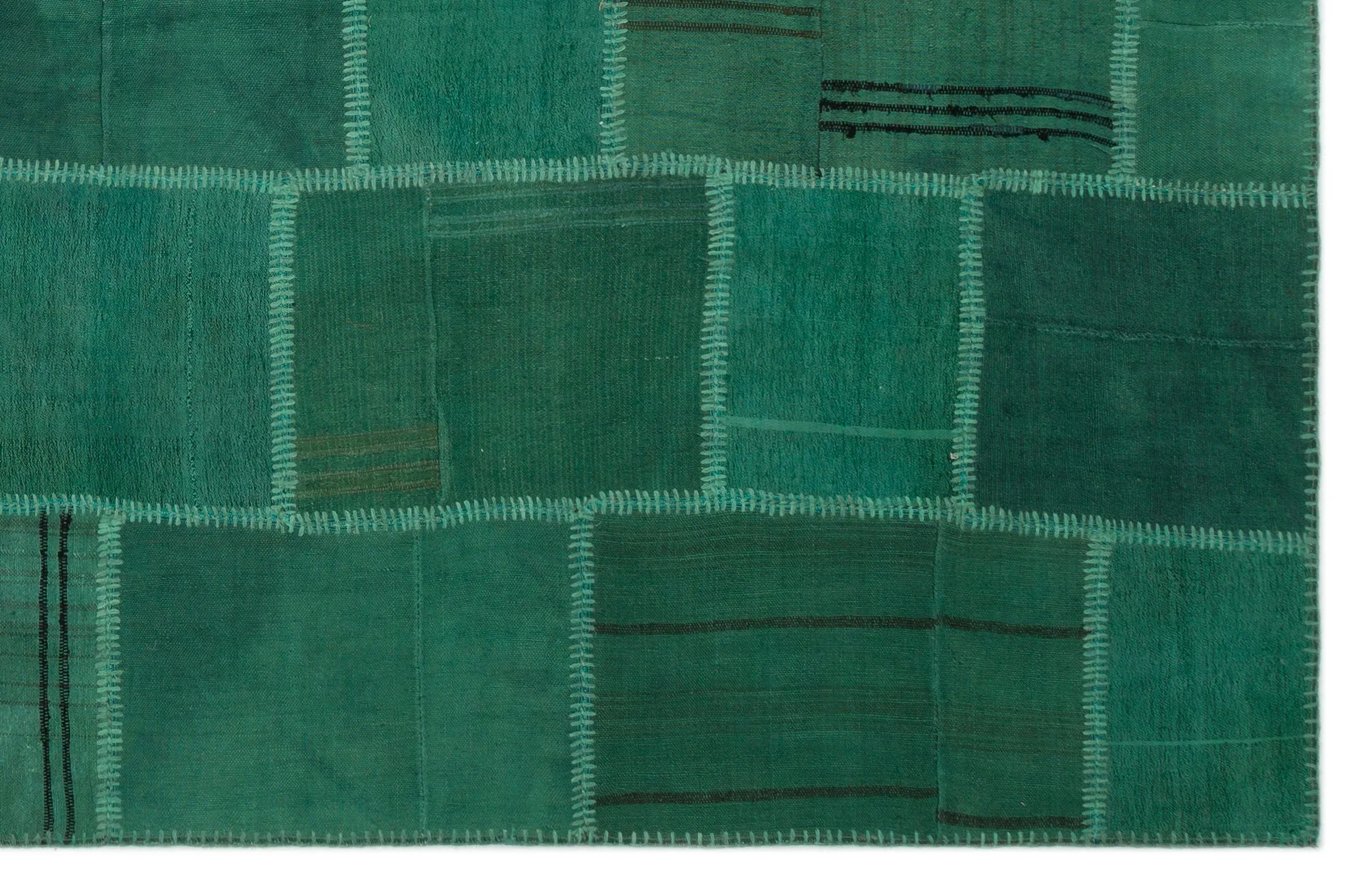Mixed Over Dyed Kilim Patchwork Unique Rug 6'3'' x 9'9'' ft 191 x 298 cm