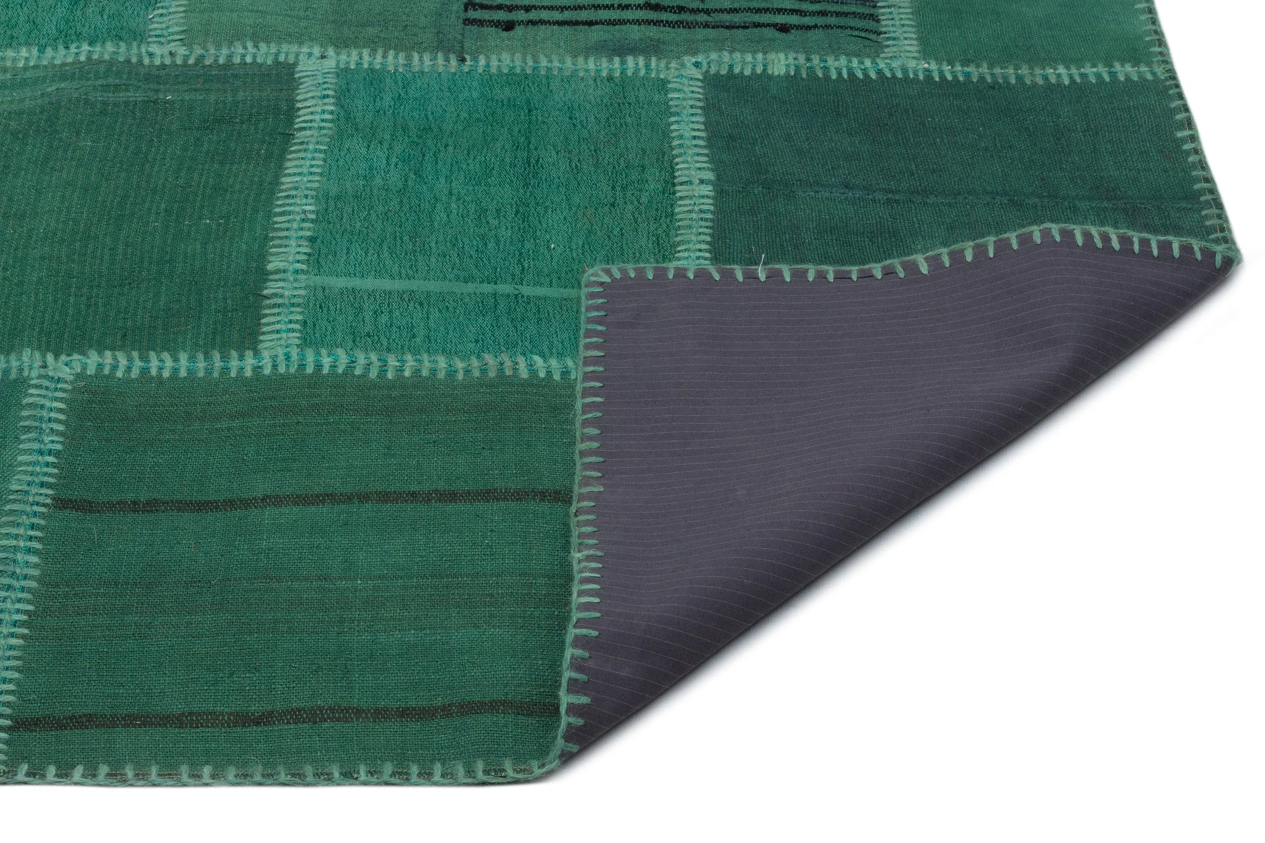 Mixed Over Dyed Kilim Patchwork Unique Rug 6'3'' x 9'9'' ft 191 x 298 cm