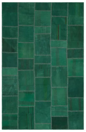 Mixed Over Dyed Kilim Patchwork Unique Rug 6'4'' x 9'11'' ft 192 x 302 cm