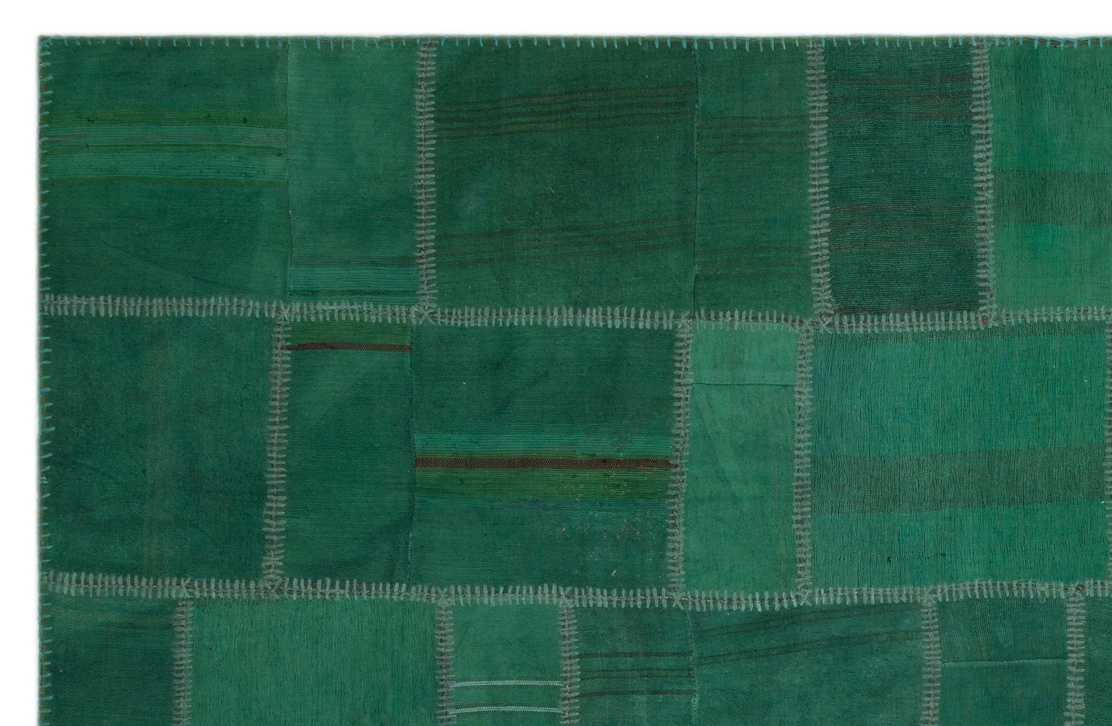 Mixed Over Dyed Kilim Patchwork Unique Rug 6'4'' x 9'11'' ft 192 x 302 cm