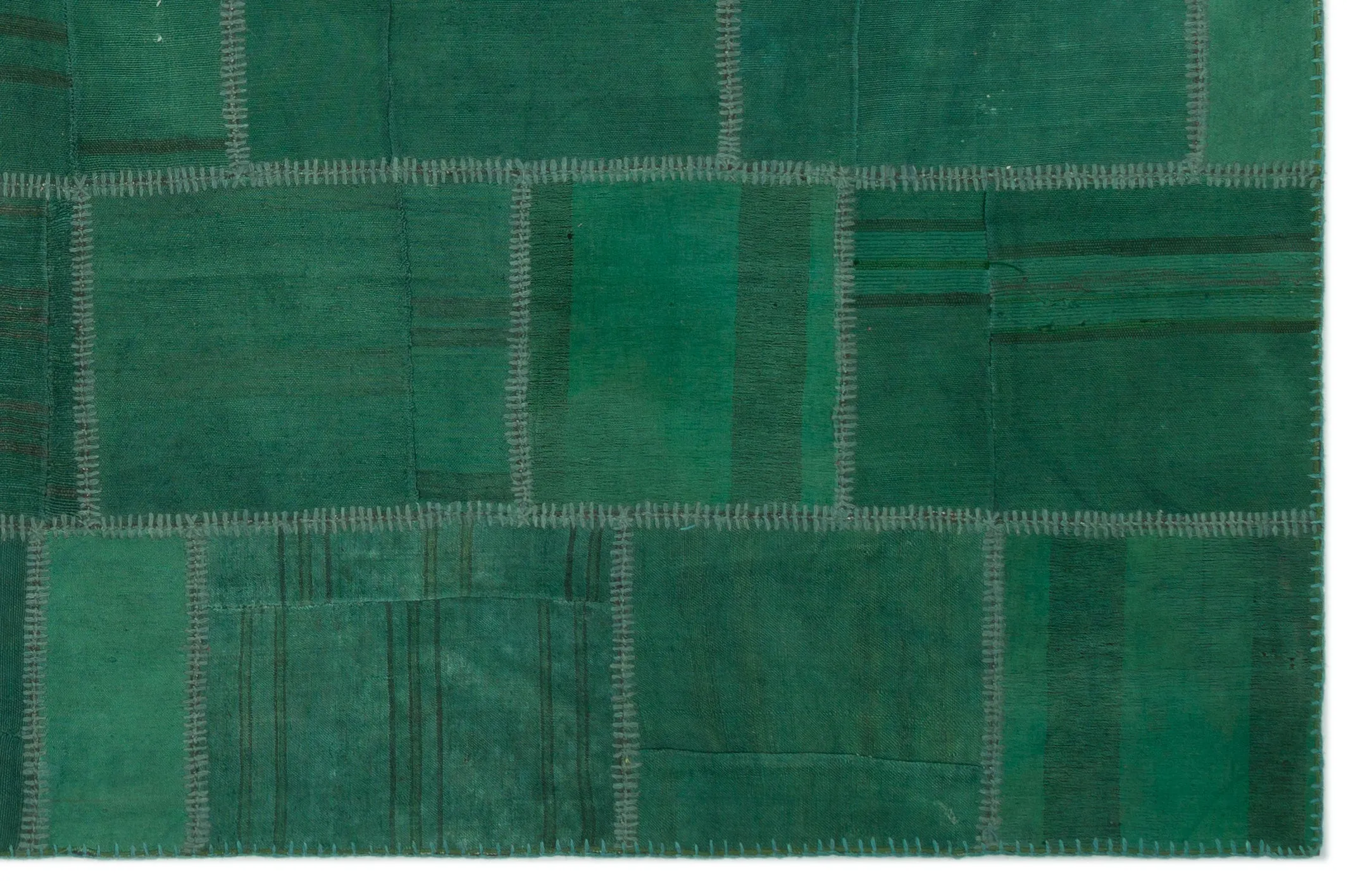 Mixed Over Dyed Kilim Patchwork Unique Rug 6'4'' x 9'11'' ft 192 x 302 cm