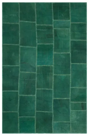 Mixed Over Dyed Kilim Patchwork Unique Rug 6'4'' x 9'9'' ft 194 x 297 cm