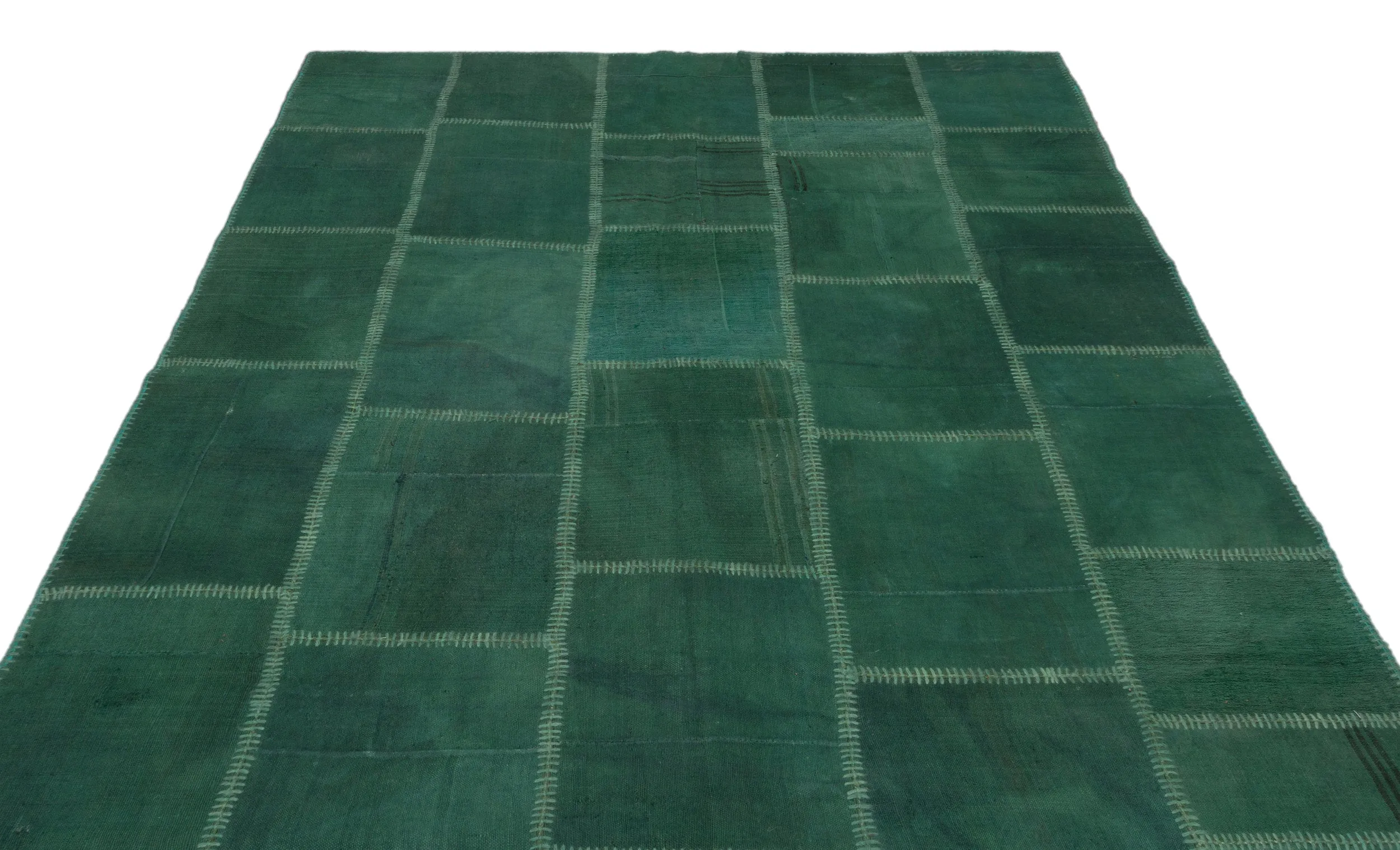 Mixed Over Dyed Kilim Patchwork Unique Rug 6'4'' x 9'9'' ft 194 x 297 cm